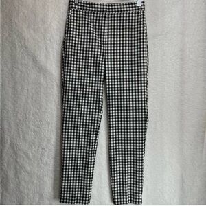 Zara Black and White Checkered Pants